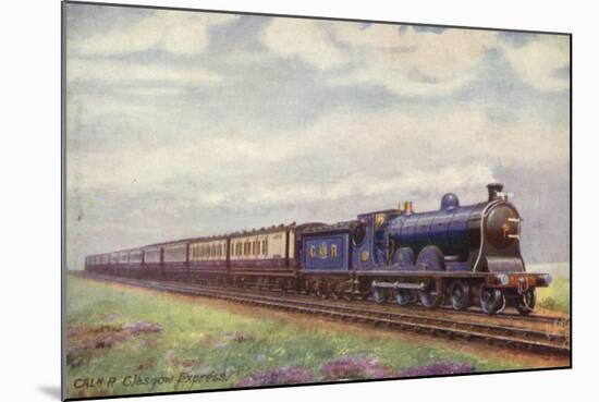 Caledonian Railway 4-6-0 Locomotive Pulling the Glasgow Express Train-null-Mounted Giclee Print