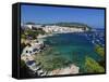 Calella De Palafrugell and Cap De St. Sebastia, Costa Brava, Catalonia, Spain, Mediterranean, Europ-Stuart Black-Framed Stretched Canvas