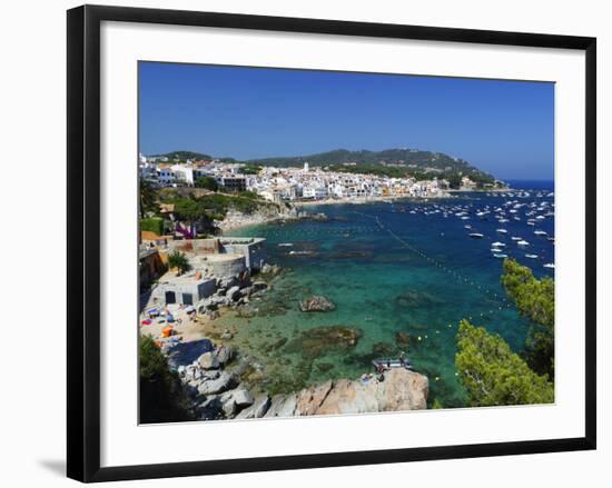 Calella De Palafrugell and Cap De St. Sebastia, Costa Brava, Catalonia, Spain, Mediterranean, Europ-Stuart Black-Framed Photographic Print