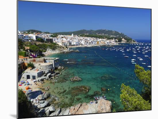 Calella De Palafrugell and Cap De St. Sebastia, Costa Brava, Catalonia, Spain, Mediterranean, Europ-Stuart Black-Mounted Photographic Print