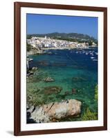 Calella De Palafrugell and Cap De St. Sebastia, Costa Brava, Catalonia, Spain, Mediterranean, Europ-Stuart Black-Framed Photographic Print