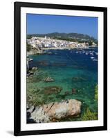 Calella De Palafrugell and Cap De St. Sebastia, Costa Brava, Catalonia, Spain, Mediterranean, Europ-Stuart Black-Framed Photographic Print