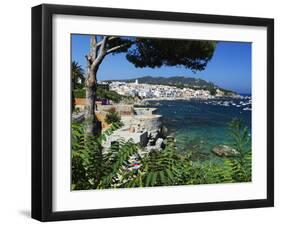 Calella De Palafrugell and Cap De St. Sebastia, Costa Brava, Catalonia, Spain, Mediterranean, Europ-Stuart Black-Framed Photographic Print