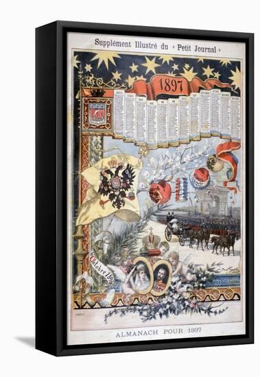 Calendar for 1897-F Meaulle-Framed Stretched Canvas