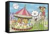 Calendar Illustration Amusement Park-TongRo-Framed Stretched Canvas