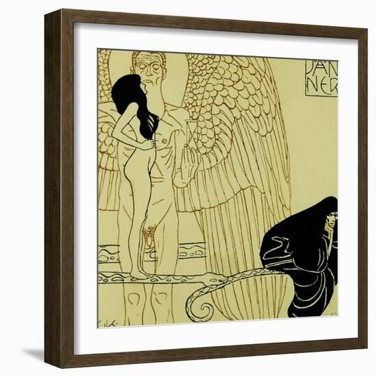 Calendar Page for January 1901, For Ver Sacrum Magazine, Austria-Gustav Klimt-Framed Giclee Print