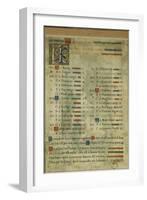 Calendar Page for October, from a Book of Hours, C.1550-60 (Vellum)-Maitre des Heures de Claude Gouffier-Framed Giclee Print