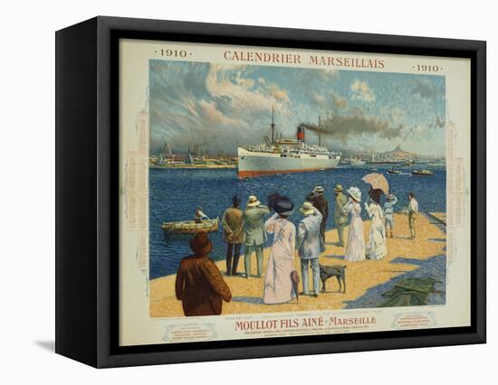 Calendrier Marseillais Travel Poster-David Dellepiane-Framed Stretched Canvas