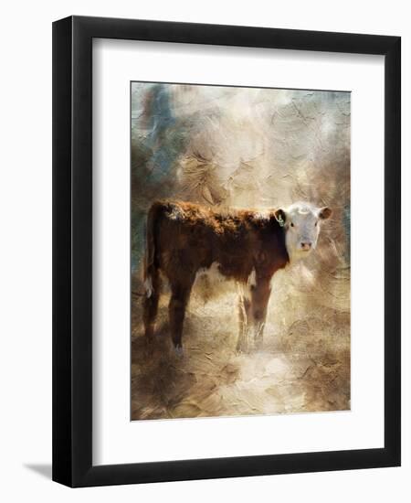 Calf in the Sunday Sun-Jai Johnson-Framed Giclee Print