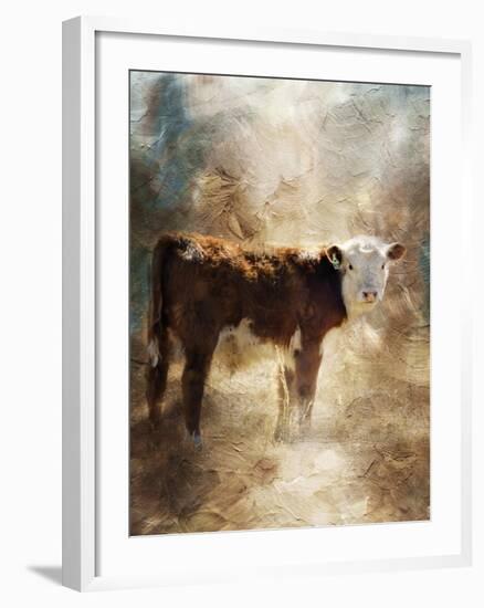 Calf in the Sunday Sun-Jai Johnson-Framed Giclee Print