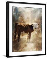 Calf in the Sunday Sun-Jai Johnson-Framed Giclee Print