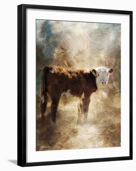 Calf in the Sunday Sun-Jai Johnson-Framed Giclee Print