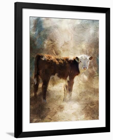 Calf in the Sunday Sun-Jai Johnson-Framed Giclee Print