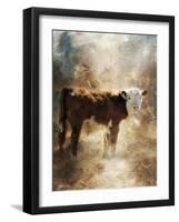 Calf in the Sunday Sun-Jai Johnson-Framed Giclee Print