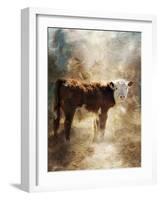 Calf in the Sunday Sun-Jai Johnson-Framed Giclee Print