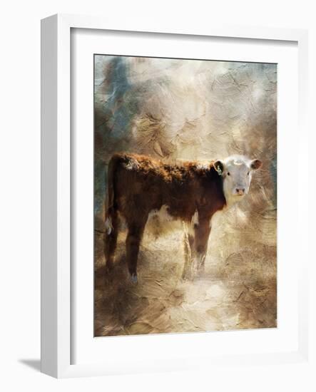 Calf in the Sunday Sun-Jai Johnson-Framed Giclee Print