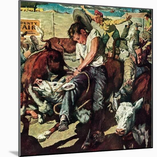 "Calf Roping Contest,"October 1, 1948-W.C. Griffith-Mounted Giclee Print