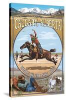 Calgary, Alberta, Canada - Heart of the New West-Lantern Press-Stretched Canvas