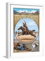 Calgary, Alberta, Canada - Heart of the New West-Lantern Press-Framed Art Print