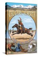 Calgary, Alberta, Canada - Heart of the New West-Lantern Press-Stretched Canvas