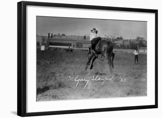 Calgary, Canada - Bucking Horse at the Stampede-Lantern Press-Framed Art Print