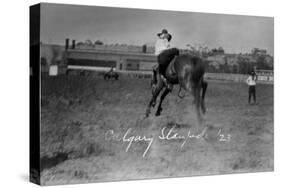 Calgary, Canada - Bucking Horse at the Stampede-Lantern Press-Stretched Canvas