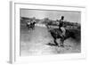 Calgary, Canada - Bullriding at the Stampede-Lantern Press-Framed Art Print