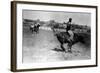 Calgary, Canada - Bullriding at the Stampede-Lantern Press-Framed Art Print