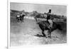 Calgary, Canada - Bullriding at the Stampede-Lantern Press-Framed Art Print