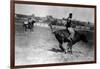 Calgary, Canada - Bullriding at the Stampede-Lantern Press-Framed Art Print