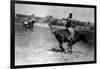 Calgary, Canada - Bullriding at the Stampede-Lantern Press-Framed Art Print