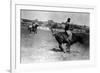 Calgary, Canada - Bullriding at the Stampede-Lantern Press-Framed Premium Giclee Print