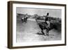 Calgary, Canada - Bullriding at the Stampede-Lantern Press-Framed Art Print