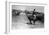 Calgary, Canada - Bullriding at the Stampede-Lantern Press-Framed Art Print