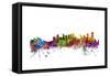 Calgary Canada Skyline-Michael Tompsett-Framed Stretched Canvas