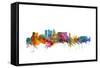 Calgary Canada Skyline-Michael Tompsett-Framed Stretched Canvas