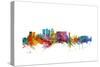 Calgary Canada Skyline-Michael Tompsett-Stretched Canvas