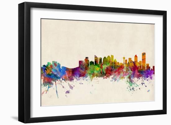 Calgary Canada Skyline-Michael Tompsett-Framed Art Print