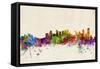 Calgary Canada Skyline-Michael Tompsett-Framed Stretched Canvas