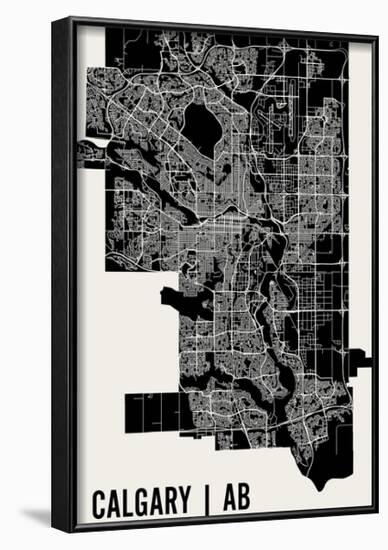 Calgary Map Art Print-null-Framed Art Print