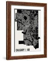 Calgary Map Art Print-null-Framed Art Print