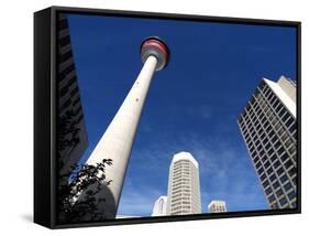 Calgary Tower, Calgary, Alberta, Canada, North America-Hans Peter Merten-Framed Stretched Canvas