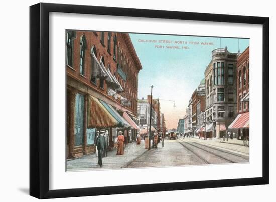 Calhoun Street, Ft. Wayne, Indiana-null-Framed Art Print