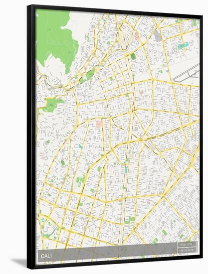 Cali, Colombia Map-null-Framed Poster