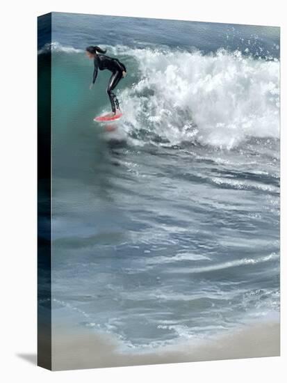 Cali Living Surfer Girl-Matthew Piotrowicz-Stretched Canvas