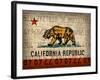 Cali State Flag License Plates-Design Turnpike-Framed Giclee Print