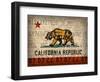 Cali State Flag License Plates-Design Turnpike-Framed Giclee Print