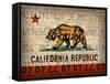 Cali State Flag License Plates-Design Turnpike-Framed Stretched Canvas