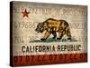 Cali State Flag License Plates-Design Turnpike-Stretched Canvas