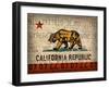 Cali State Flag License Plates-Design Turnpike-Framed Giclee Print